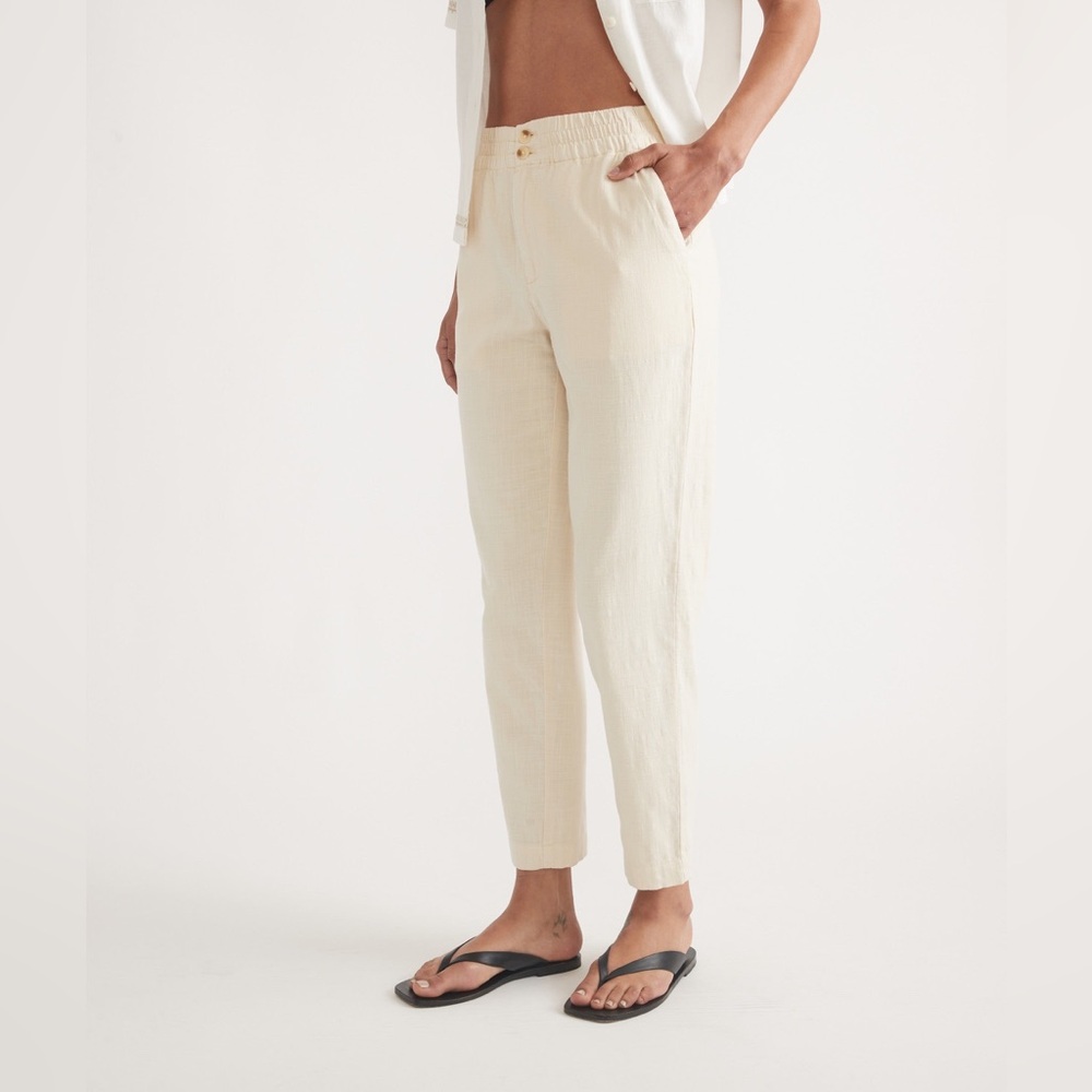 Marine Layer Elle Relaxed Crop Pants Fog Size M - Picture 2 of 9